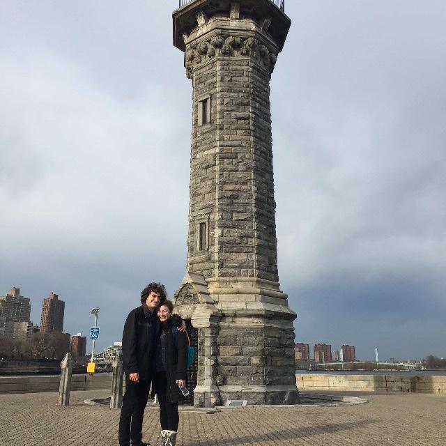 Roosevelt Island Lighthouse during our NYC visit for Cole's 21st birthday