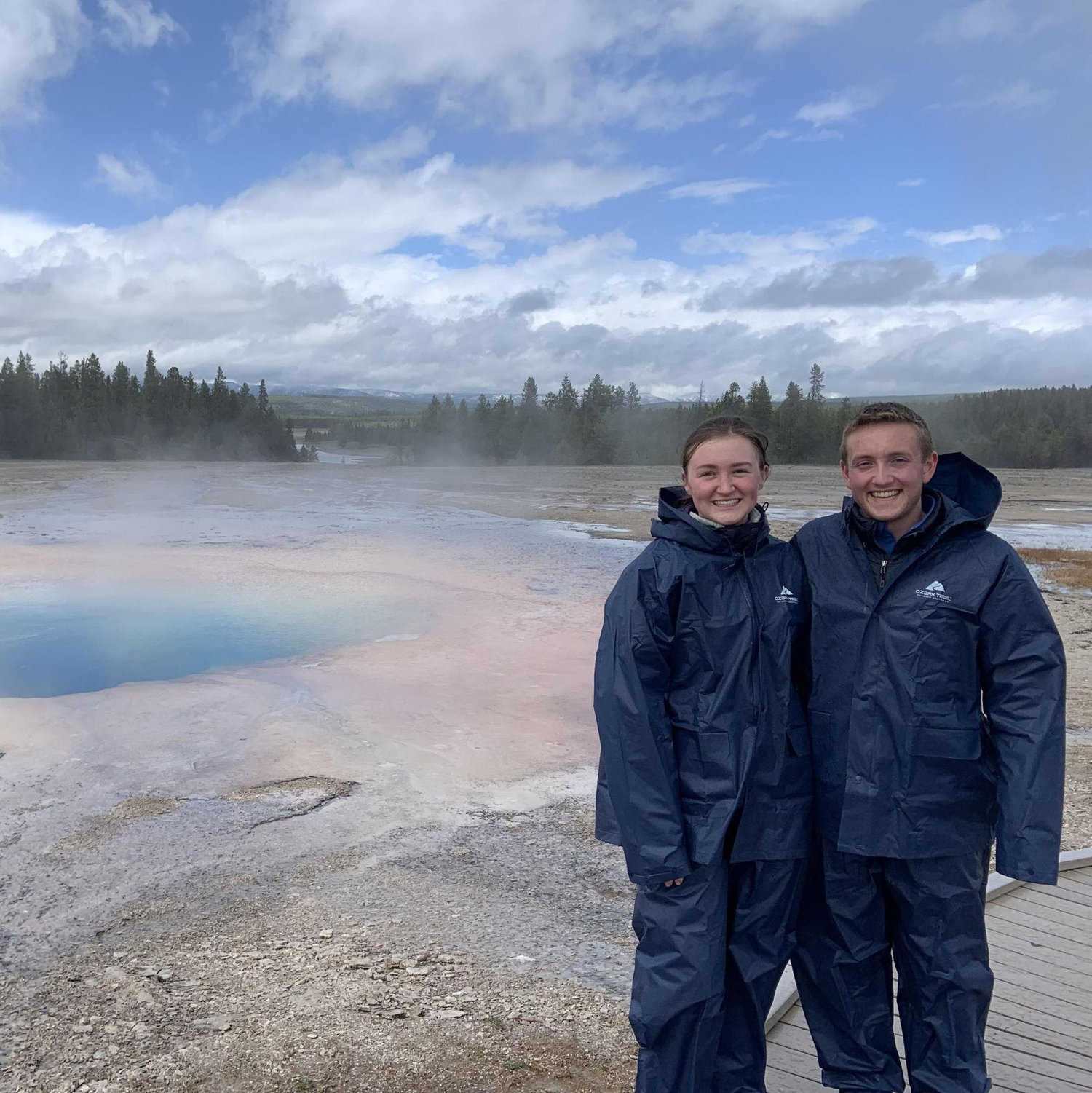 After college they had more time with each other. Here they are on an unexpectedly rainy and snowy camping trip in Yellowstone.