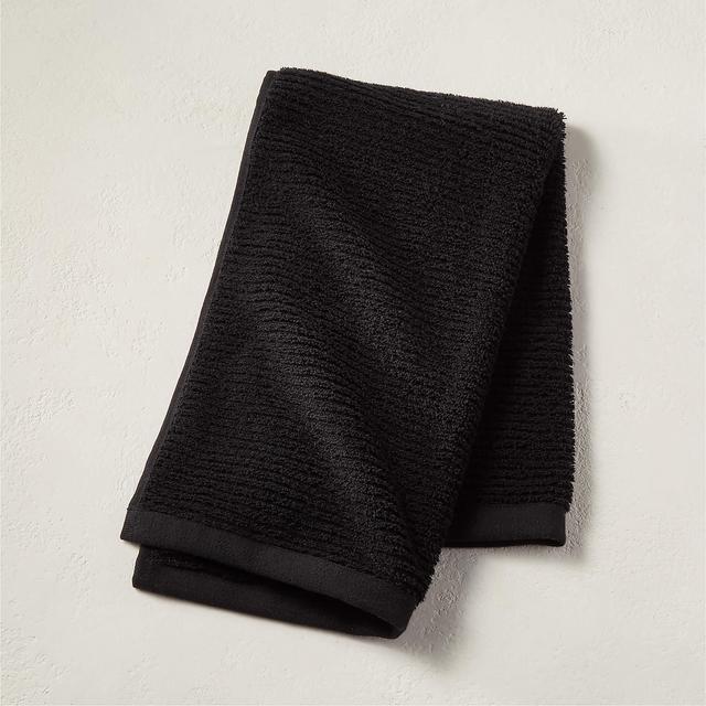 black hand towel