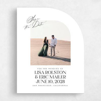 White Wedding Save the Date - Menton Photo