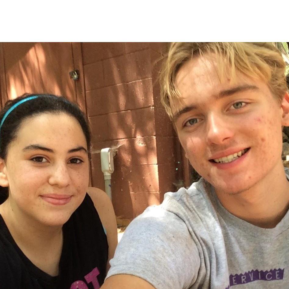 Our first selfie.. YIKES the awkwardness is strong in these ones.
