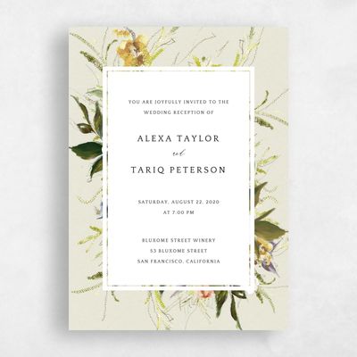 Beige Wedding Invitation - Octavia Elopement