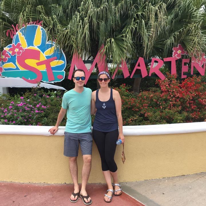 Vacationing in St. Maarten.