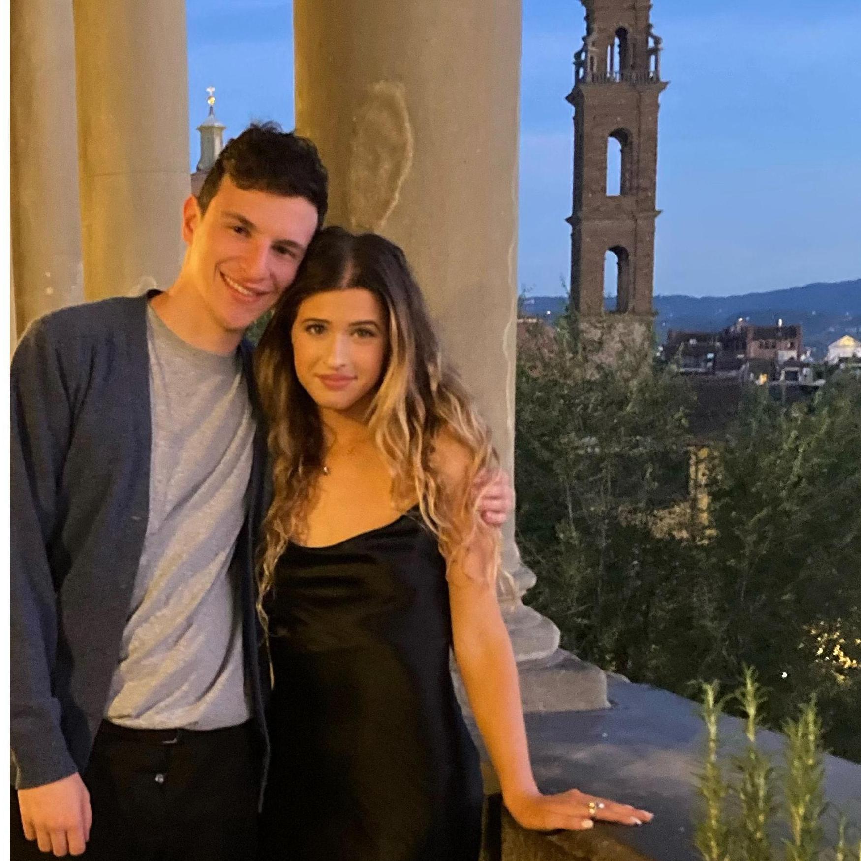 Romantic dinner in Florence, Italy