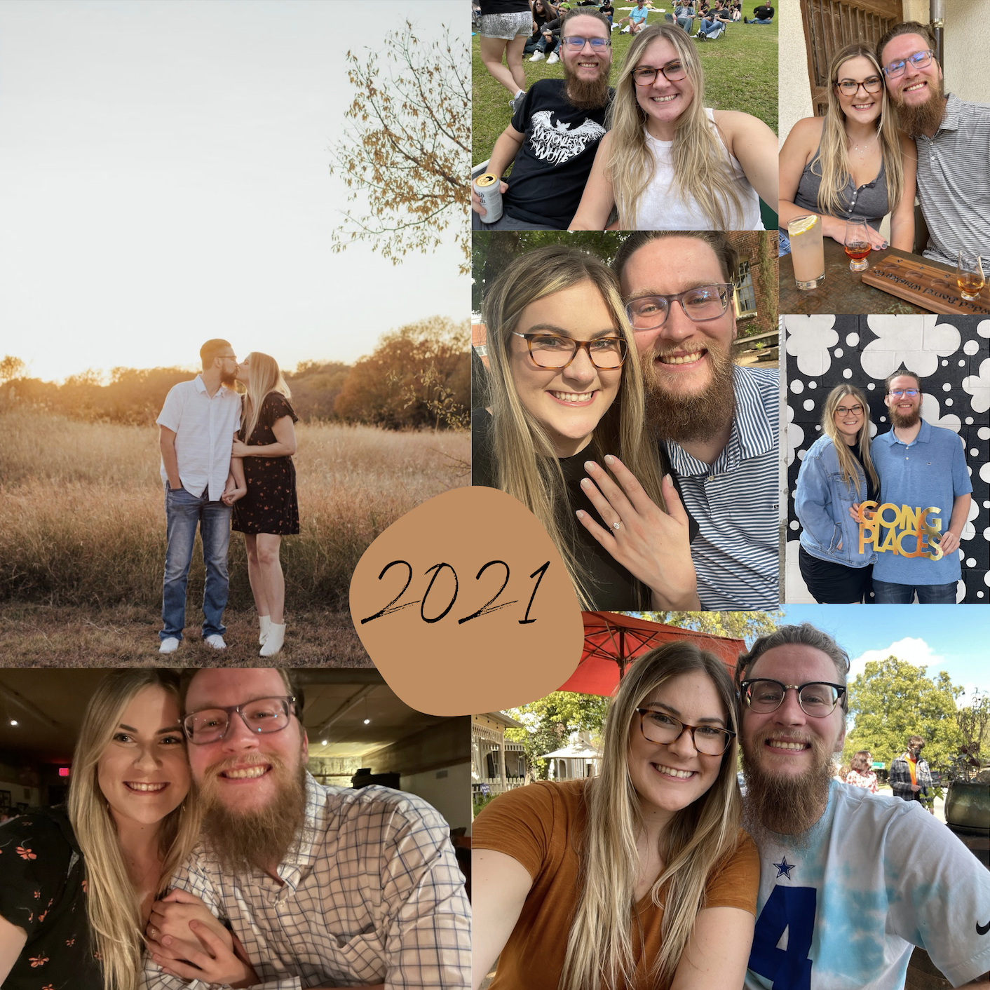 2021- Blake graduated college, we went on lots of small trips around Texas, and of course, Blake proposed!