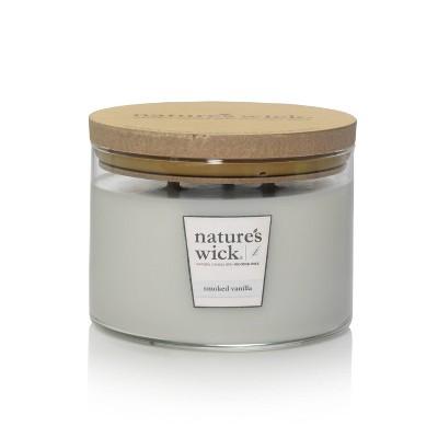 18oz Glass Jar 3-Wick Candle Smoked Vanilla - Nature's Wick