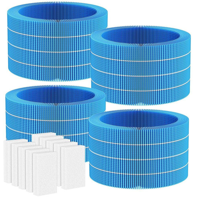 4 Pack Humidifier H35i Wick Filter Replacement Compatible with Blueair Premium Smart Humidifier 3.5L for Large Room Soothing Water Vapors Through Particle & Mineral Collect,10 Pack Sponge Filters