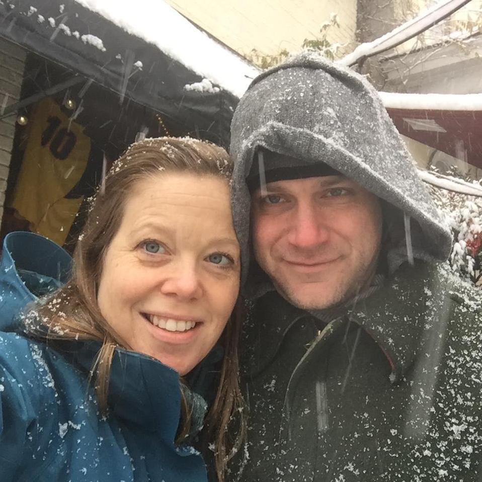 Our first snow together.
