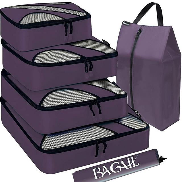 BAGAIL 6 Set Packing Cubes,Travel Luggage Packing Organizers with Laundry Bag