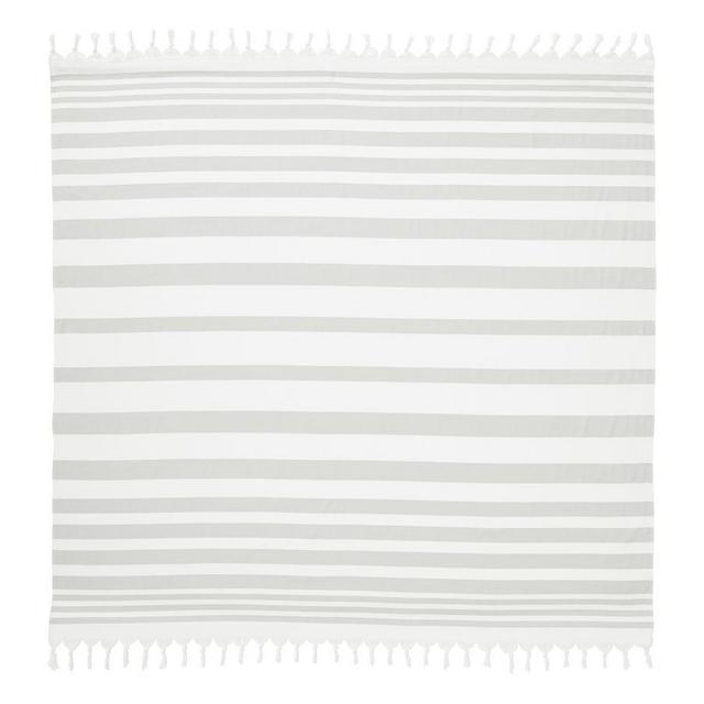 Gray Turkish Striped Family Towel, 78”x78”