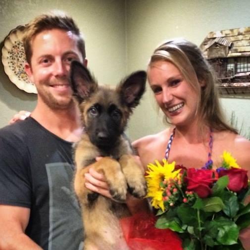 Dana's birthday, when Echo was about 3 months old, 2014