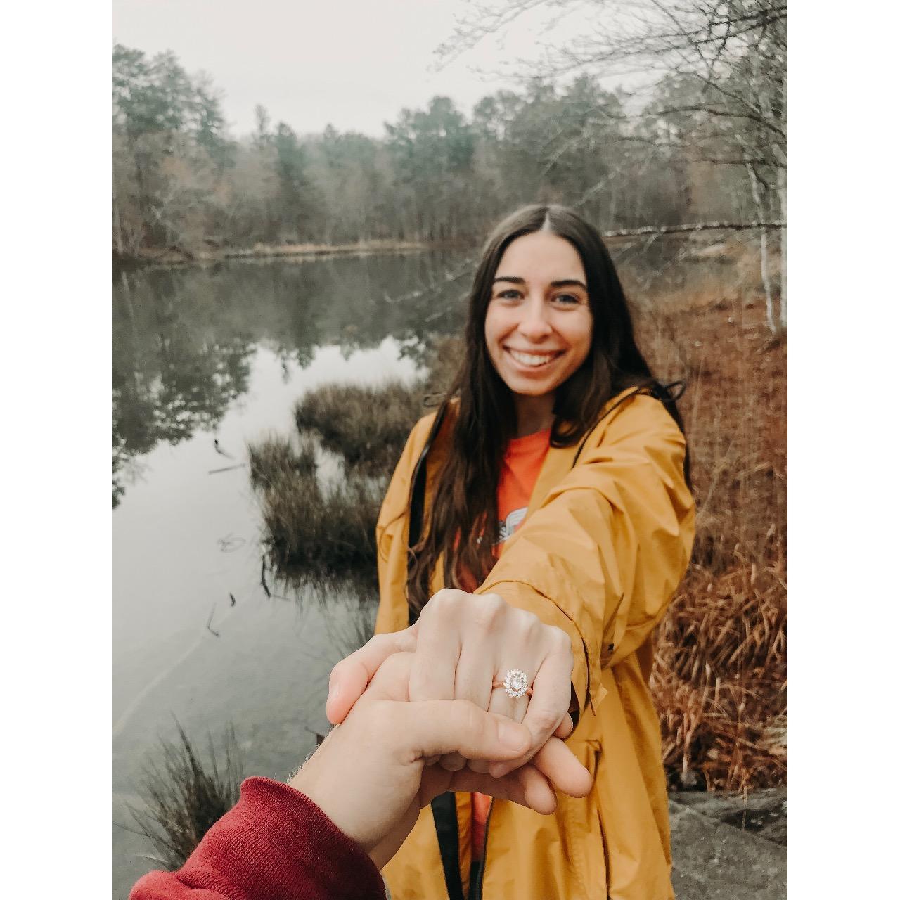 We went back to the same place he said "I love you" on our one year anniversary.