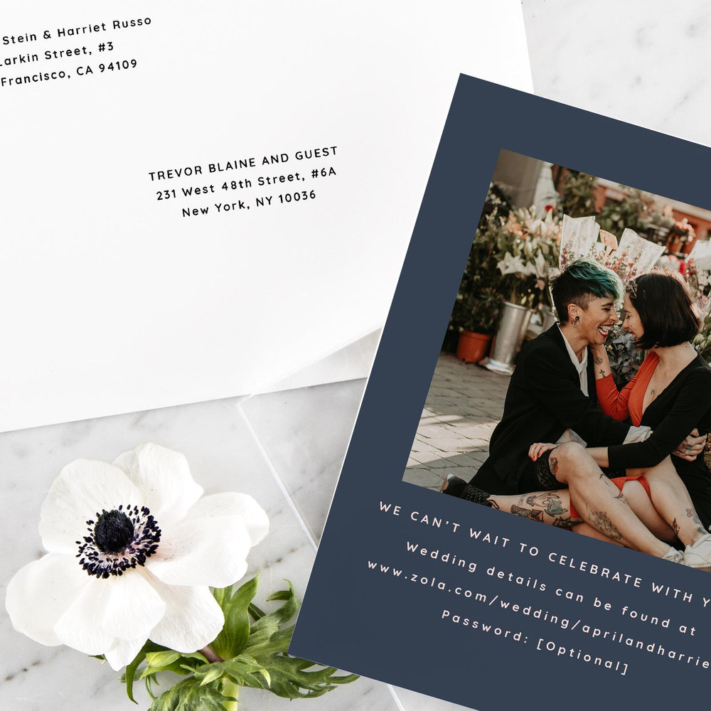 Gilmore Photo | Grayed Navy | Zola Save The Dates