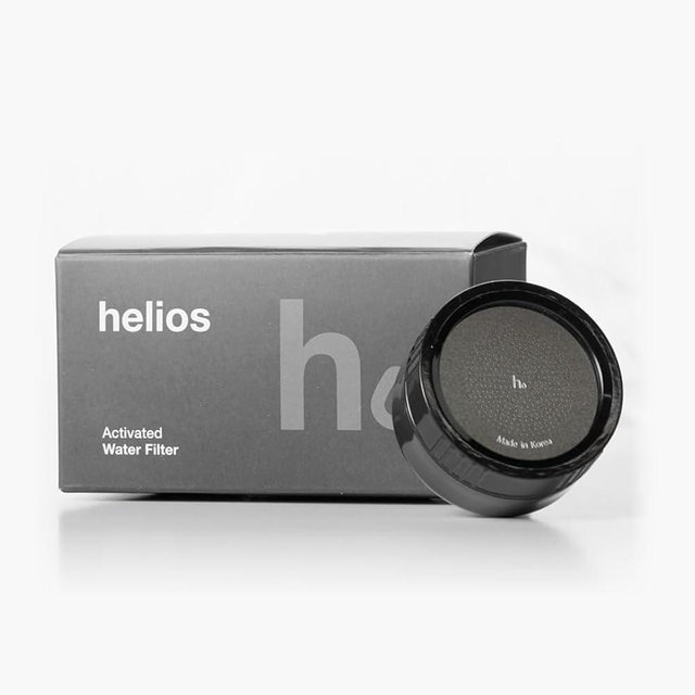 Helios Skincare Filter, Bathroom Sink Faucet Filter, For Women/Men all Ages, Removes Chlorine 99%, Hydrate Skin, Vitamin-C Infused, Advanced Filtration, Clinically Tested (Black)