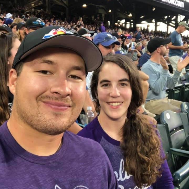 Jenelle's first Rockies game in the summer of 2019