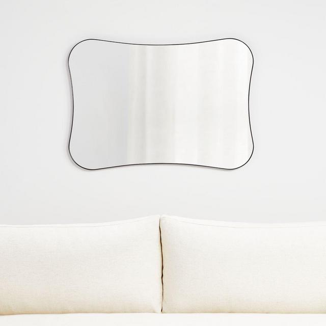 Edge Black Pinched Rounded Corner Mirror