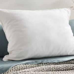 King Euro Heavyweight Linen Throw Pillow White