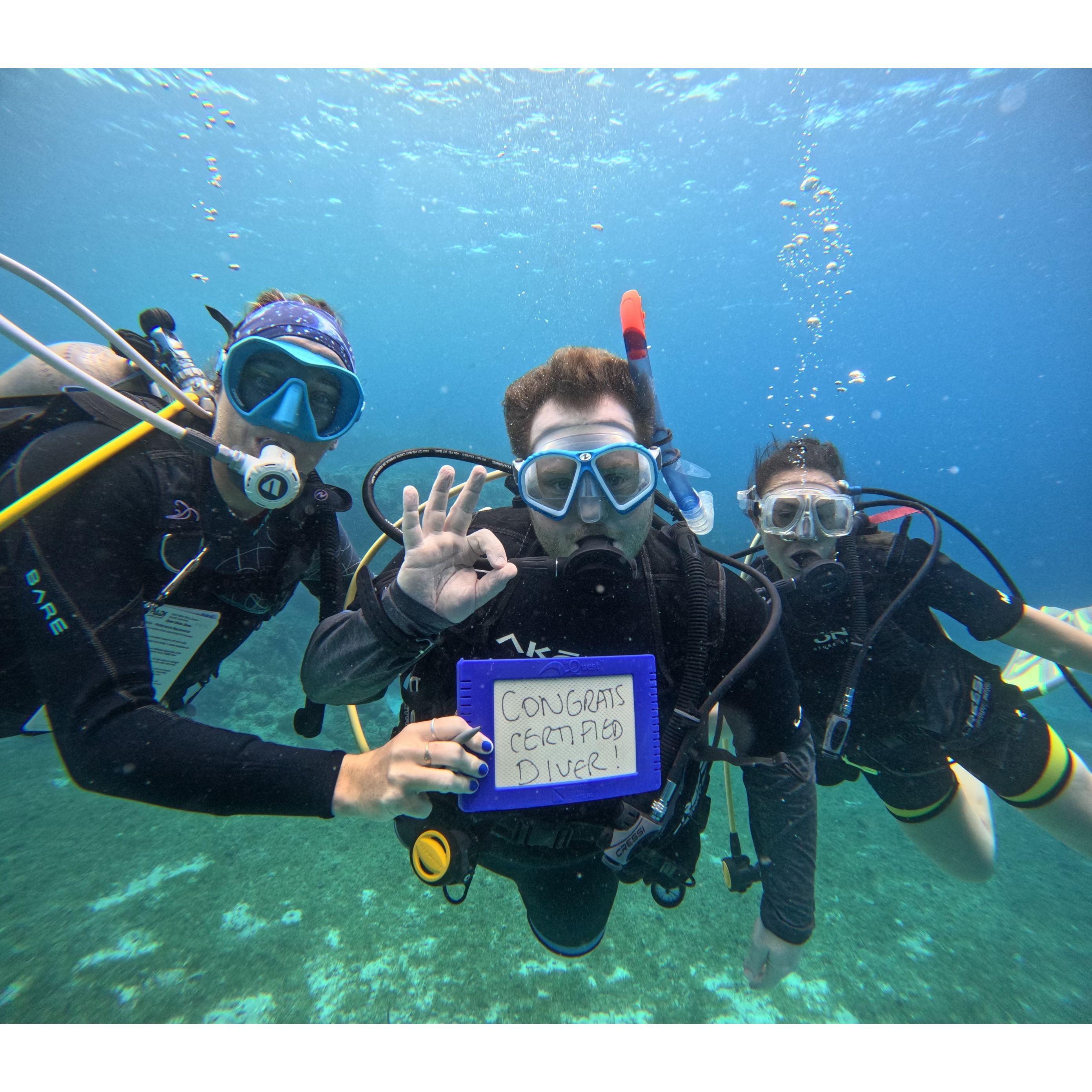 The day Richard got scuba certified