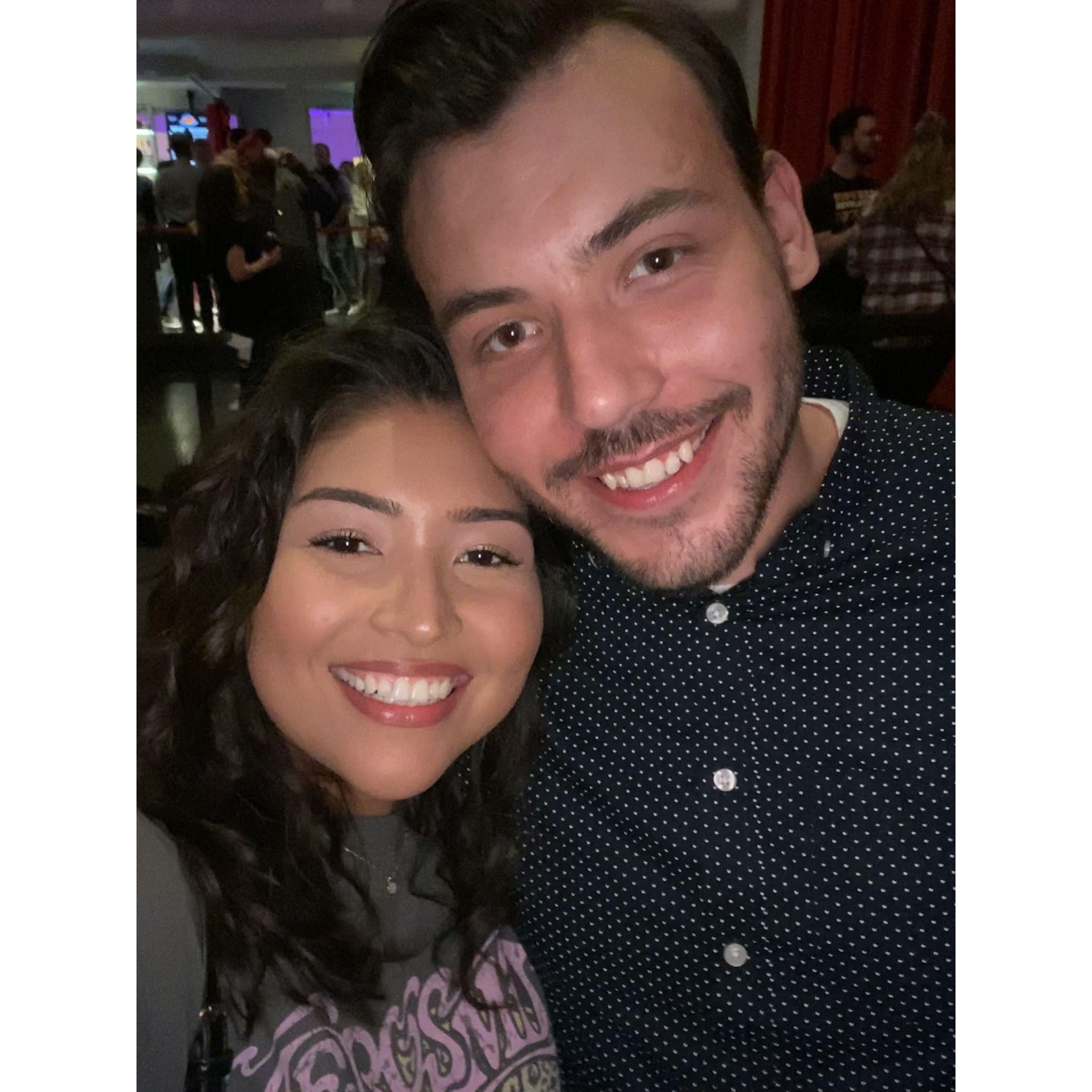 Our very first photo together! We saw My So-Called Band at the Tower Theatre in OKC.
