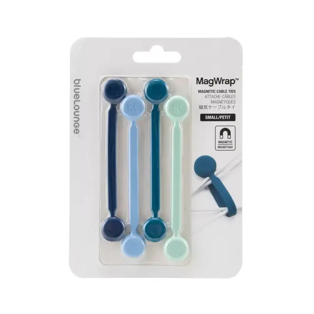 Bluelounge® MagWrap™ 4-Pack Magnetic Cable Ties in Blue