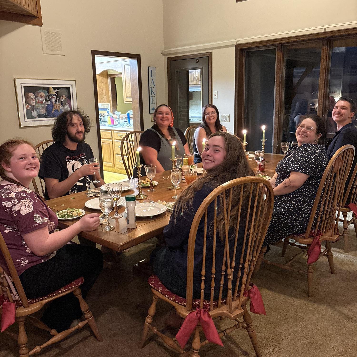 Lakehouse dinner with friends Fall 2025
