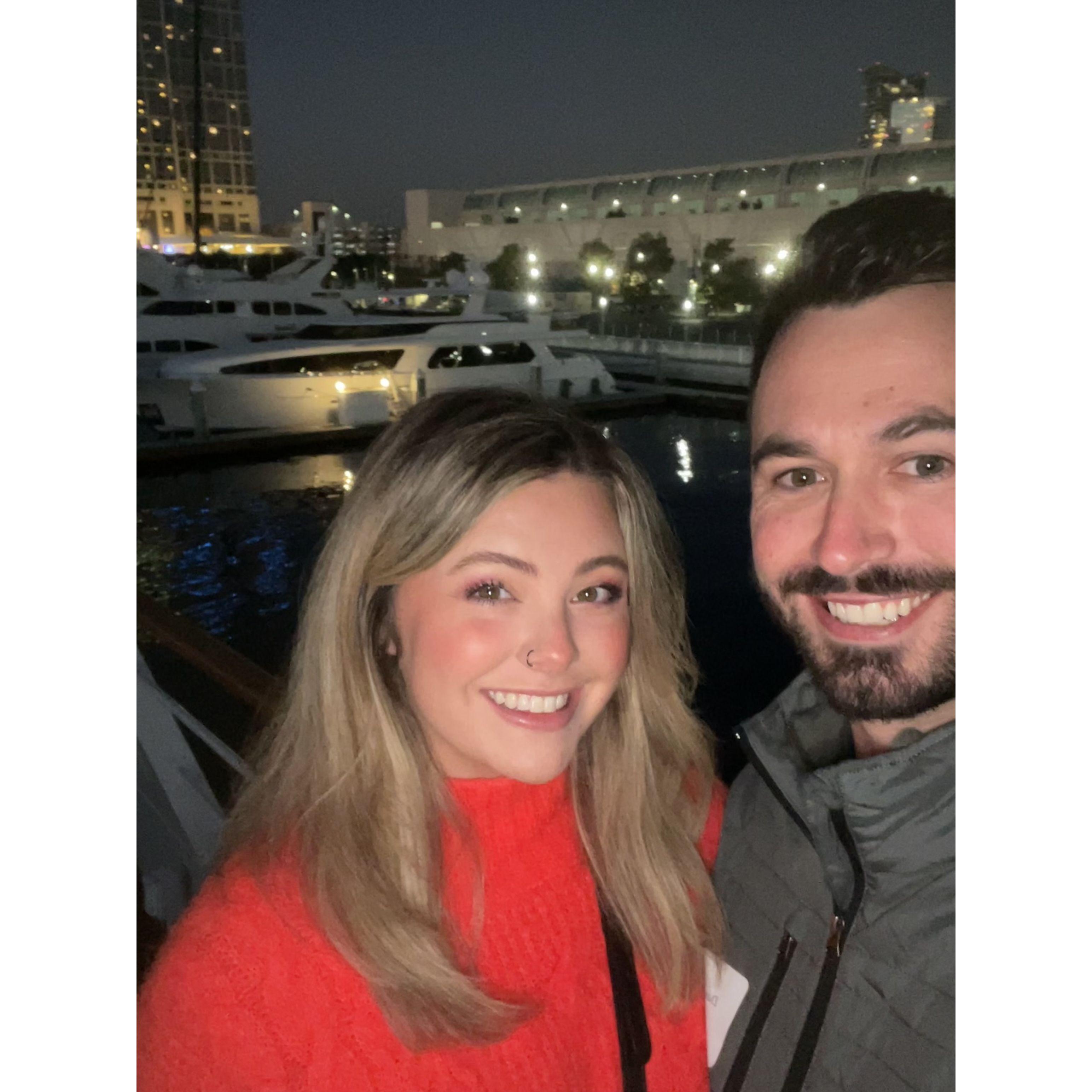 A holiday boat cruise in San Diego
