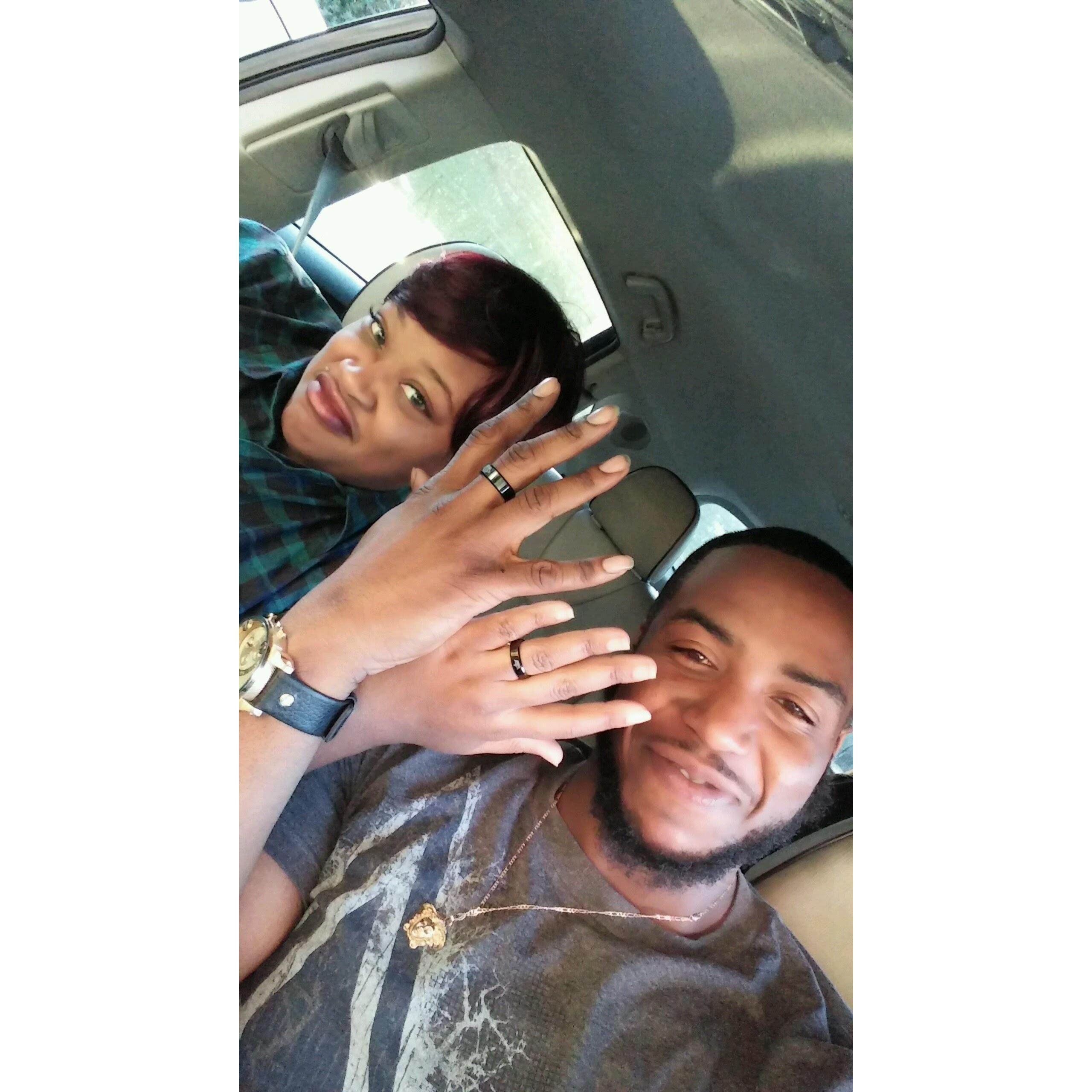 Our promise rings which he lost after 2 months & his first time having slyvestres lol
