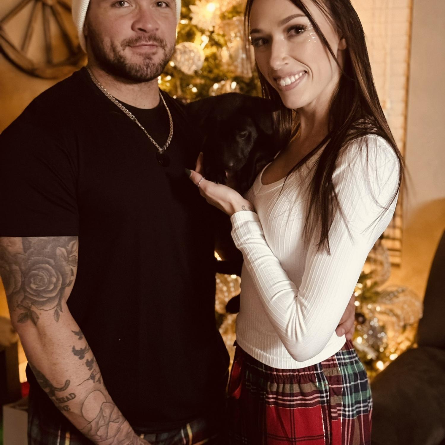 First Christmas with the new addition to the family. Remington