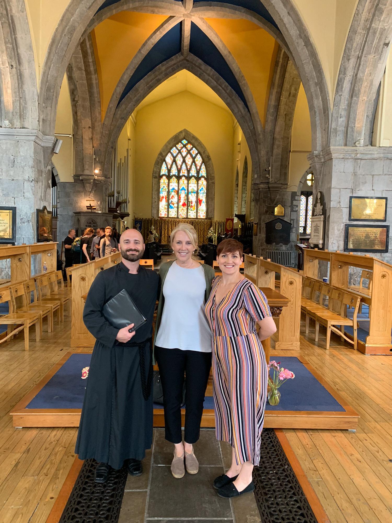 Last stop on the Ireland tour in Galway. Posing with Mother Kate of St. James in the City.
