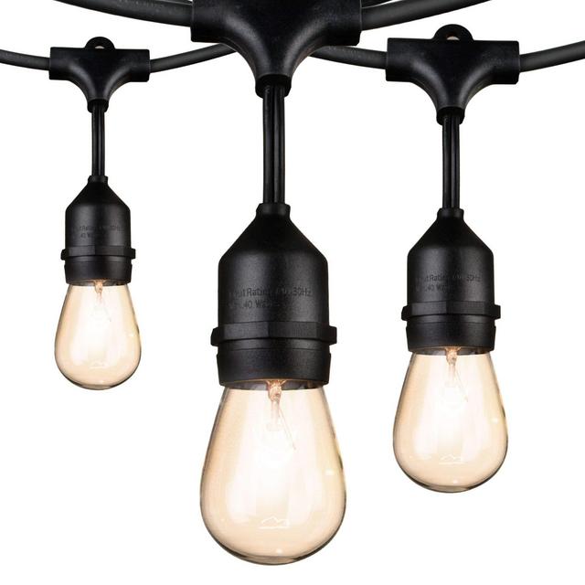Outdoor String Lights 48Ft Edison Vintage Commercial Grade Lights
