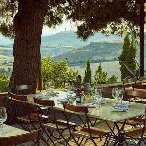 Farm dinner at our Tuscan Agriturismo