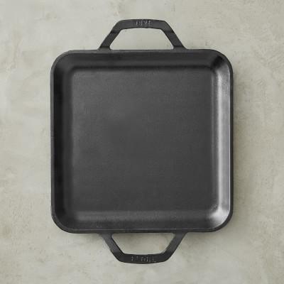 Lodge Cast-Iron Double Handled Square Griddle, 11"