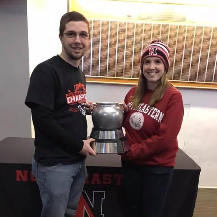 Picture with the Beanpot. Go Northeastern!!