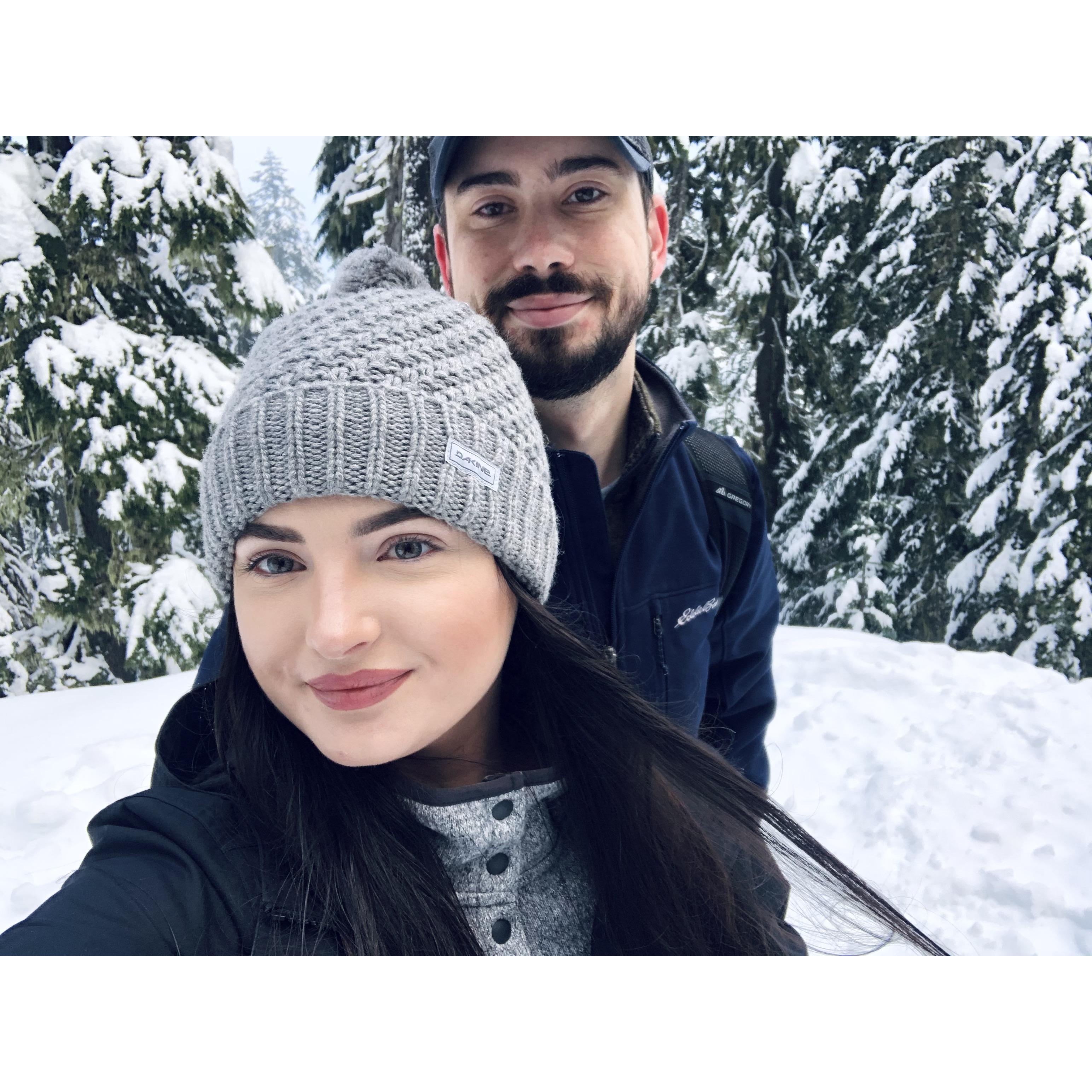 A snowy morning hike on Mt. Hood.