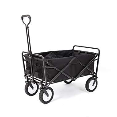 Mac Sports Collapsible Folding Outdoor Utility Wagon, Black