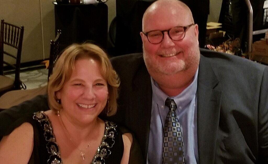 Maureen and Timothy out for dinner supporting a non-profit.