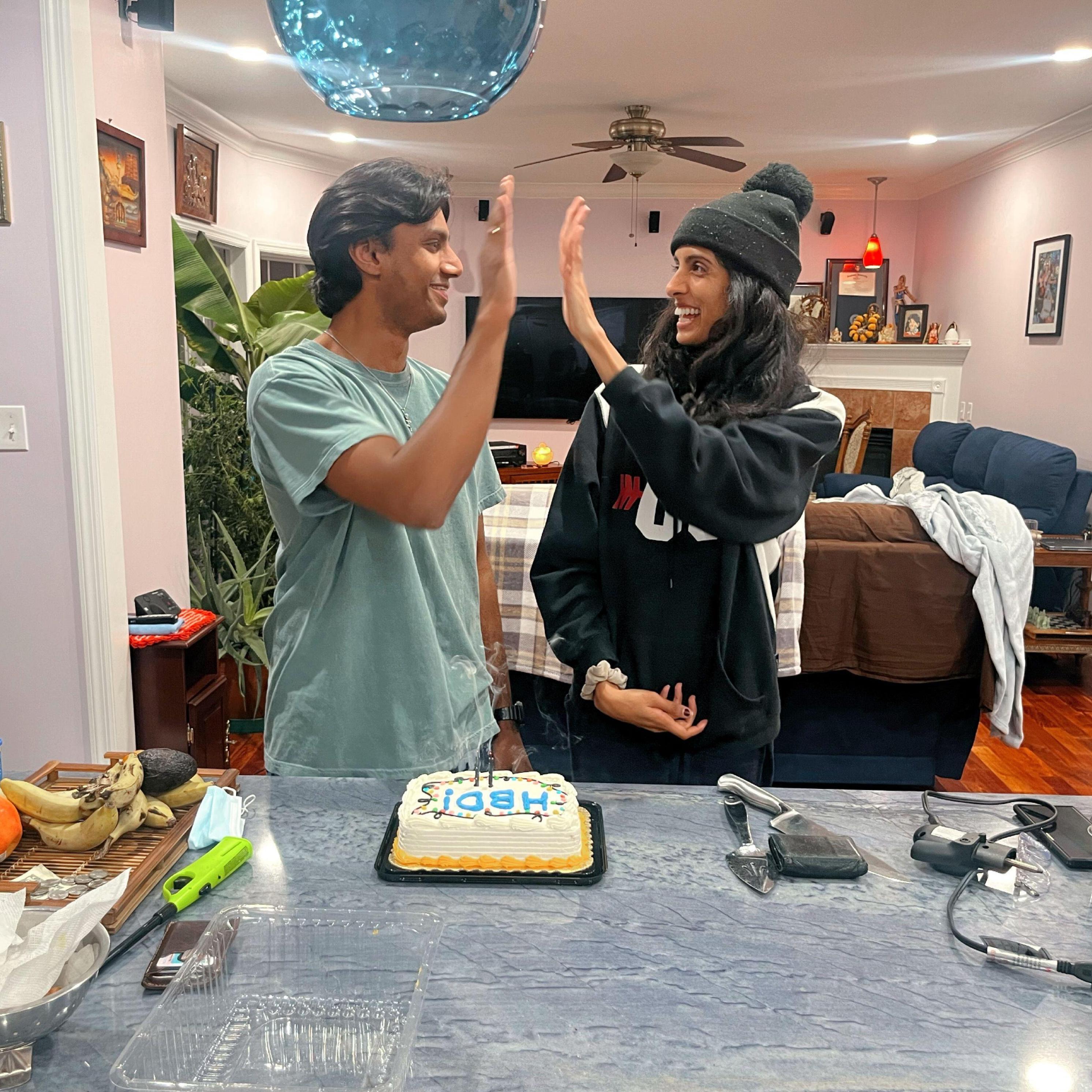 Fun fact, we're birthday neighbors! Tarun's birthday is December 17th and Maya's is December 18th.