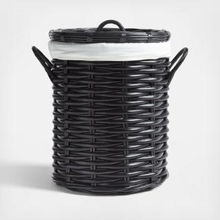 Woven Rattan Hamper