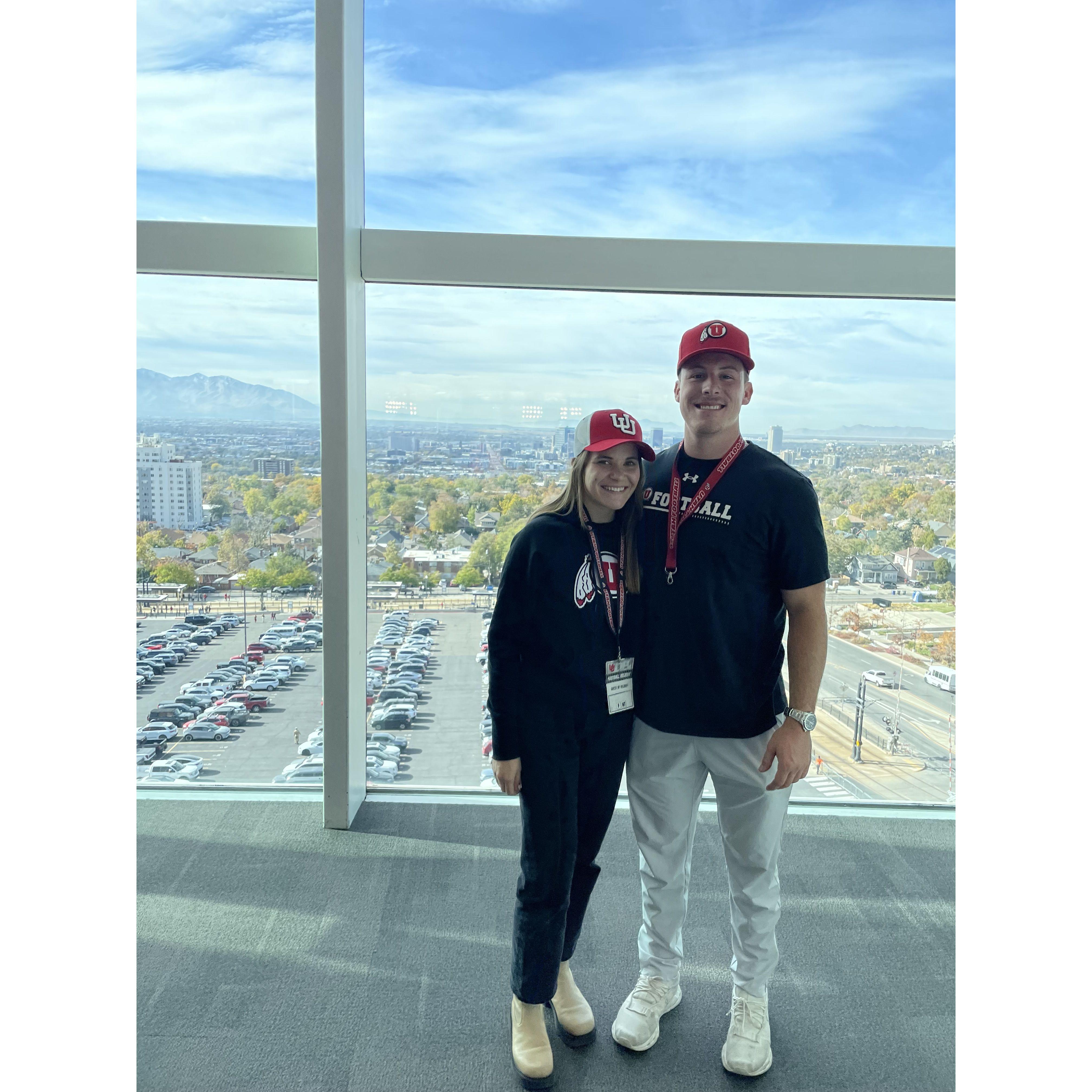 Sophia's first Utah football game!