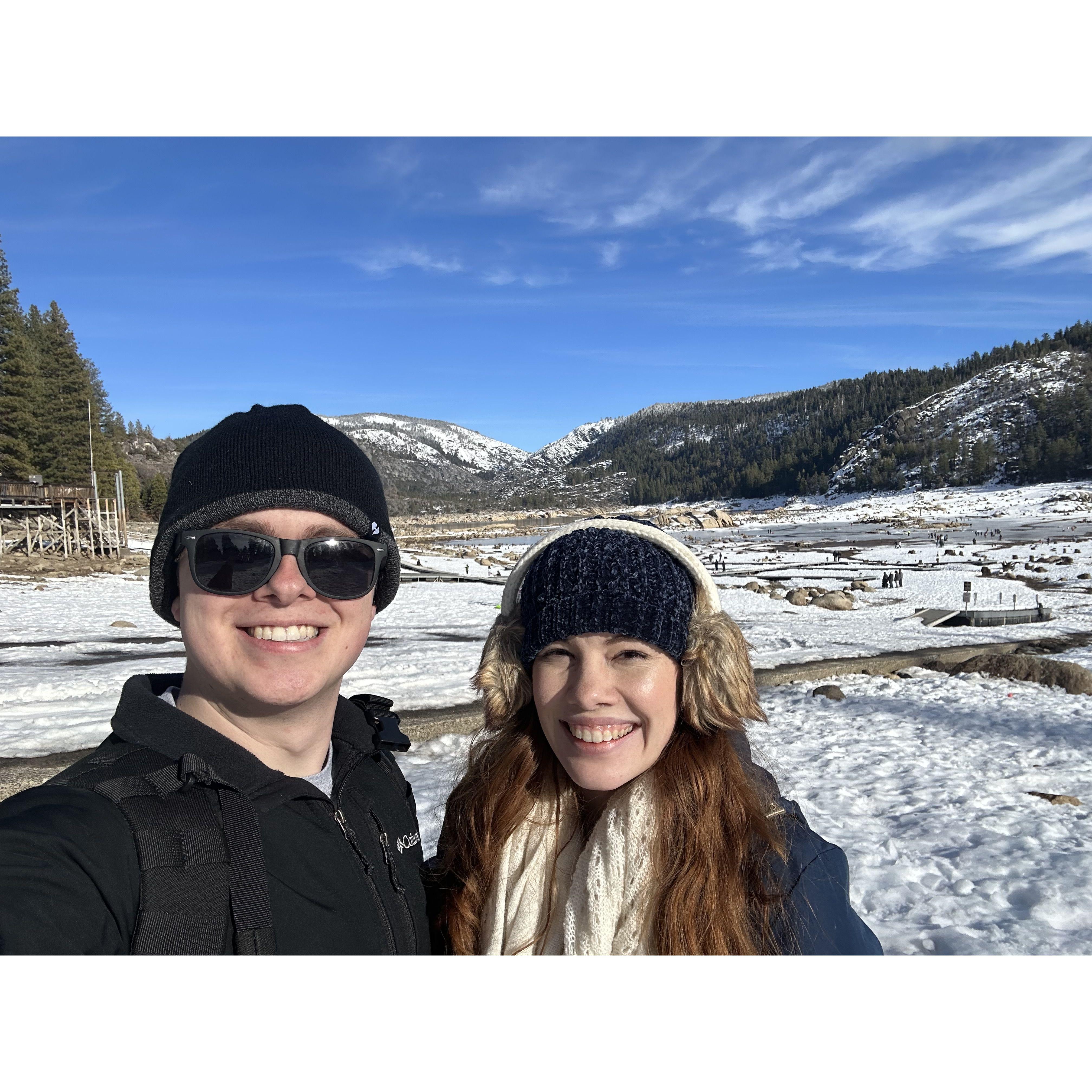 We had a fun snow day at Pinecrest before our engagement