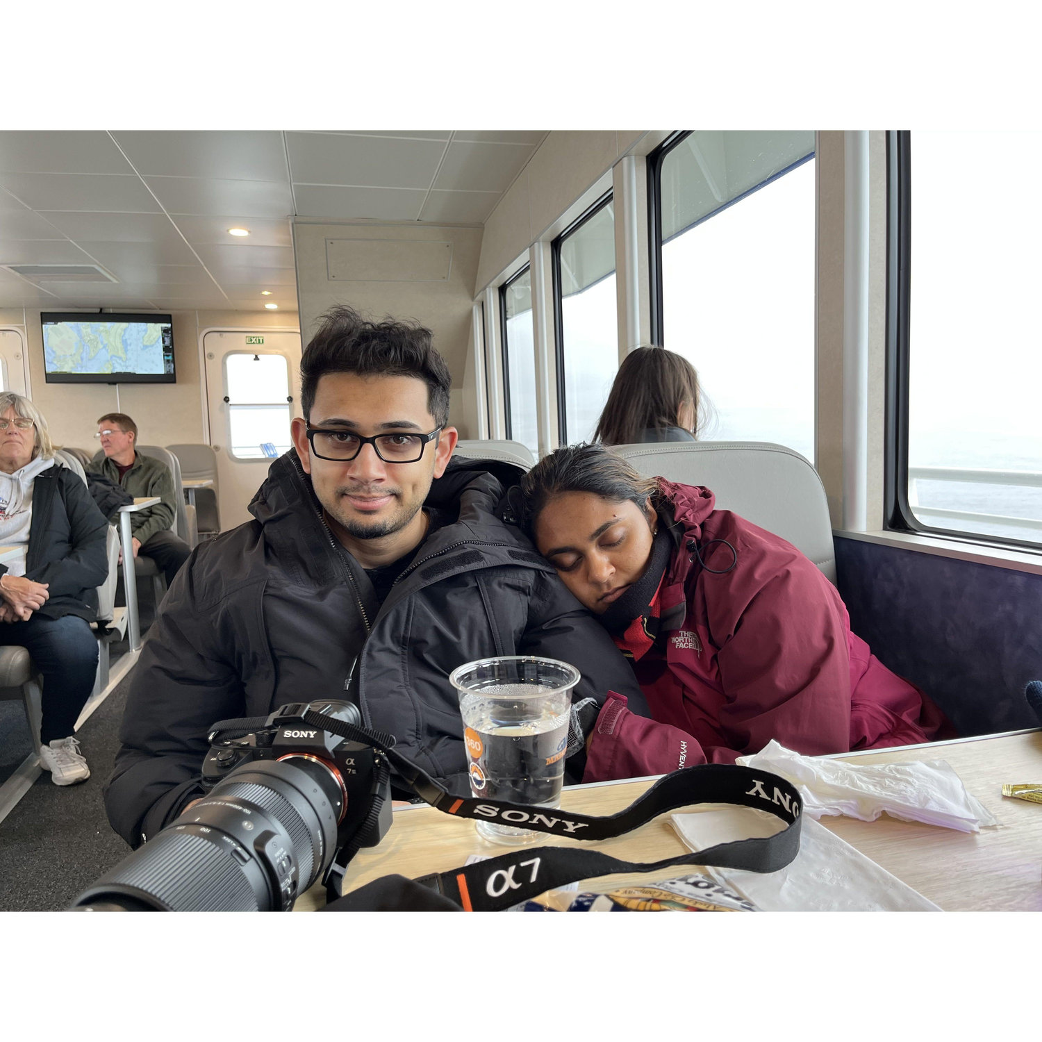 Arjun's shoulder is often a sleeping pillow for Shivani, especially on trips!