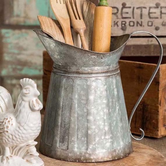 Classic Farmhouse Multi-purpose Galvanized Pitcher
