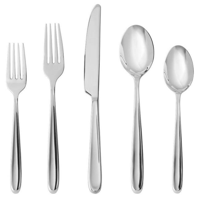 Fortessa Scoop Flatware, Set of 20 - Stainless Steel
