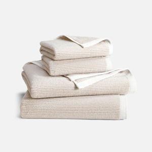 Plush Turkish Cotton Bath Sheet Bundle - Striped Pebble
