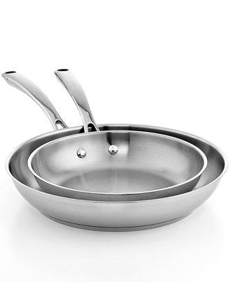 Belgique Stainless Steel 8" & 10" Fry Pan Set