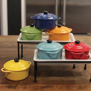 6-Piece Round Stoneware Mini Baker Set