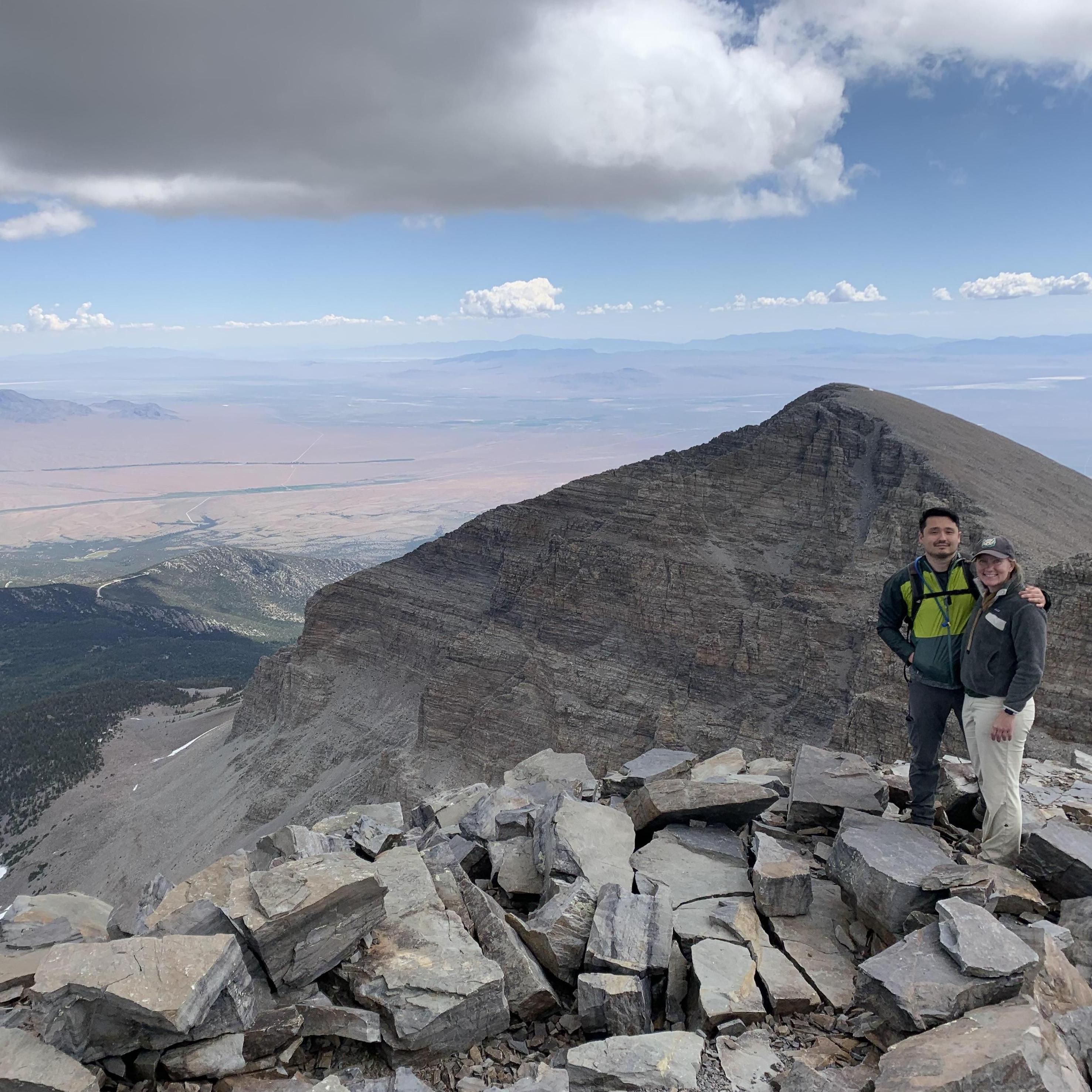 Jake's first mountain, Wheeler Peak, at Great Basin National Park