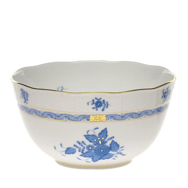 Herend Chinese Bouquet Blue Round Bowl