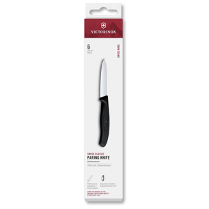 Victorinox 3.25 Inch Swiss Classic Paring Knife with Straight Edge, Spear Point, Black