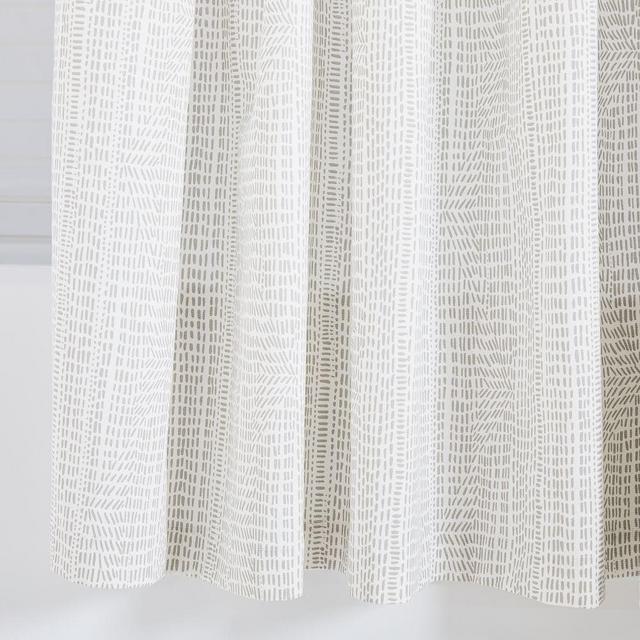 Organic Bomu Shower Curtain, Stone Gray, 72"x74"